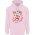 Fungi Magic Mushrooms Trippy LSD Mens 80% Cotton Hoodie Light Pink