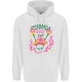 Fungi Magic Mushrooms Trippy LSD Mens 80% Cotton Hoodie White