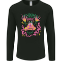 Fungi Magic Mushrooms Trippy LSD Mens Long Sleeve T-Shirt Black