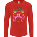 Fungi Magic Mushrooms Trippy LSD Mens Long Sleeve T-Shirt Red