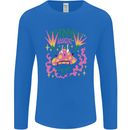 Fungi Magic Mushrooms Trippy LSD Mens Long Sleeve T-Shirt Royal Blue