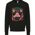 Fungi Magic Mushrooms Trippy LSD Mens Sweatshirt Jumper Black