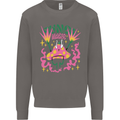 Fungi Magic Mushrooms Trippy LSD Mens Sweatshirt Jumper Charcoal