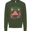 Fungi Magic Mushrooms Trippy LSD Mens Sweatshirt Jumper Forest Green