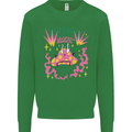 Fungi Magic Mushrooms Trippy LSD Mens Sweatshirt Jumper Irish Green