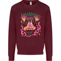 Fungi Magic Mushrooms Trippy LSD Mens Sweatshirt Jumper Maroon