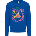 Fungi Magic Mushrooms Trippy LSD Mens Sweatshirt Jumper Royal Blue