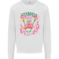 Fungi Magic Mushrooms Trippy LSD Mens Sweatshirt Jumper White