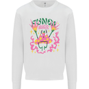 Fungi Magic Mushrooms Trippy LSD Mens Sweatshirt Jumper White