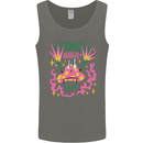 Fungi Magic Mushrooms Trippy LSD Mens Vest Tank Top Charcoal