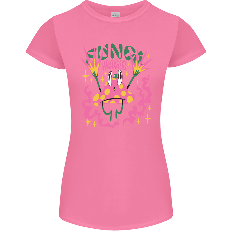 Fungi Magic Mushrooms Trippy LSD Womens Petite Cut T-Shirt Azalea