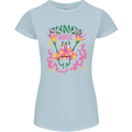 Fungi Magic Mushrooms Trippy LSD Womens Petite Cut T-Shirt Light Blue