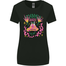 Fungi Magic Mushrooms Trippy LSD Womens Wider Cut T-Shirt Black