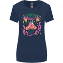 Fungi Magic Mushrooms Trippy LSD Womens Wider Cut T-Shirt Navy Blue