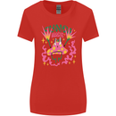 Fungi Magic Mushrooms Trippy LSD Womens Wider Cut T-Shirt Red