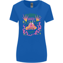 Fungi Magic Mushrooms Trippy LSD Womens Wider Cut T-Shirt Royal Blue