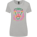Fungi Magic Mushrooms Trippy LSD Womens Wider Cut T-Shirt Sports Grey