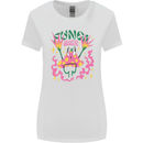 Fungi Magic Mushrooms Trippy LSD Womens Wider Cut T-Shirt White