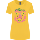 Fungi Magic Mushrooms Trippy LSD Womens Wider Cut T-Shirt Yellow