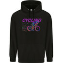 Funky Cycling Cyclist Bicycle Bike Cycle Childrens Kids Hoodie Black