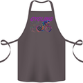 Funky Cycling Cyclist Bicycle Bike Cycle Cotton Apron 100% Organic Dark Grey