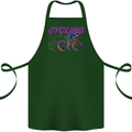 Funky Cycling Cyclist Bicycle Bike Cycle Cotton Apron 100% Organic Forest Green