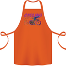 Funky Cycling Cyclist Bicycle Bike Cycle Cotton Apron 100% Organic Orange
