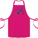 Funky Cycling Cyclist Bicycle Bike Cycle Cotton Apron 100% Organic Pink