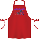 Funky Cycling Cyclist Bicycle Bike Cycle Cotton Apron 100% Organic Red