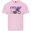 Funky Cycling Cyclist Bicycle Bike Cycle Kids T-Shirt Childrens Light Pink