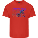 Funky Cycling Cyclist Bicycle Bike Cycle Kids T-Shirt Childrens Red