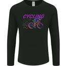 Funky Cycling Cyclist Bicycle Bike Cycle Mens Long Sleeve T-Shirt Black
