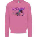 Funky Cycling Cyclist Bicycle Bike Cycle Mens Sweatshirt Jumper Azalea