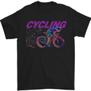 Funky Cycling Cyclist Bicycle Bike Cycle Mens T-Shirt Cotton Gildan Black