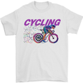 Funky Cycling Cyclist Bicycle Bike Cycle Mens T-Shirt Cotton Gildan White