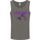 Funky Cycling Cyclist Bicycle Bike Cycle Mens Vest Tank Top Charcoal