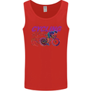 Funky Cycling Cyclist Bicycle Bike Cycle Mens Vest Tank Top Red