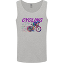 Funky Cycling Cyclist Bicycle Bike Cycle Mens Vest Tank Top Sports Grey