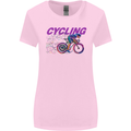 Funky Cycling Cyclist Bicycle Bike Cycle Womens Wider Cut T-Shirt Light Pink