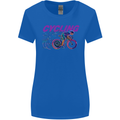 Funky Cycling Cyclist Bicycle Bike Cycle Womens Wider Cut T-Shirt Royal Blue