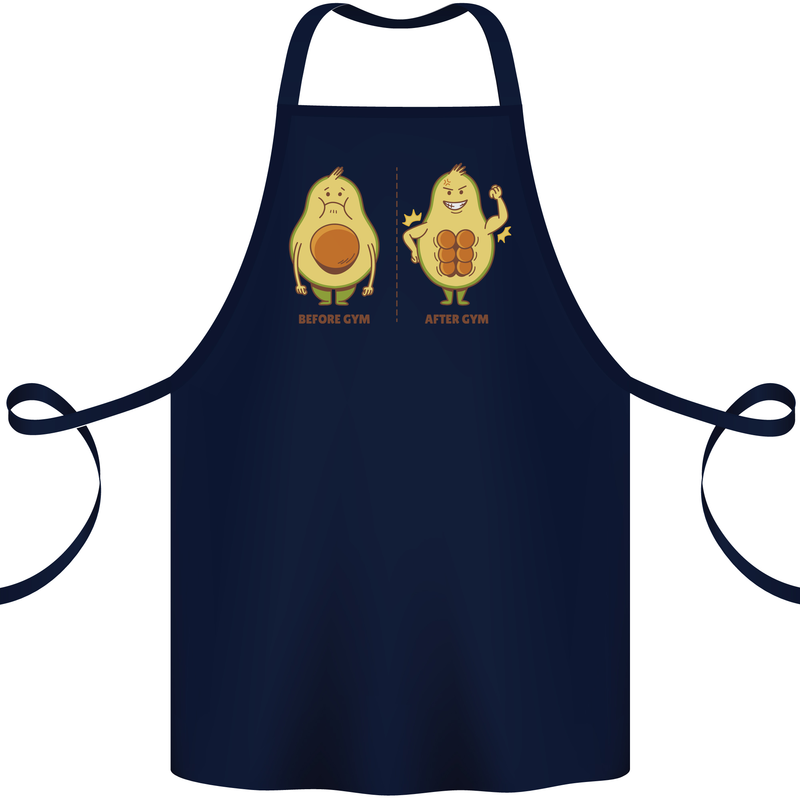 Funny Advacado Gym Bodybuilding Fitness Cotton Apron 100% Organic Navy Blue