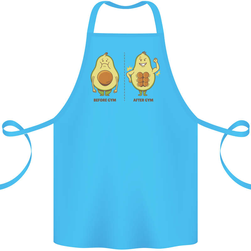Funny Advacado Gym Bodybuilding Fitness Cotton Apron 100% Organic Turquoise