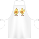Funny Advacado Gym Bodybuilding Fitness Cotton Apron 100% Organic White