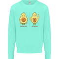 Funny Advacado Gym Bodybuilding Fitness Kids Sweatshirt Jumper Peppermint