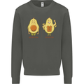 Funny Advacado Gym Bodybuilding Fitness Kids Sweatshirt Jumper Storm Grey