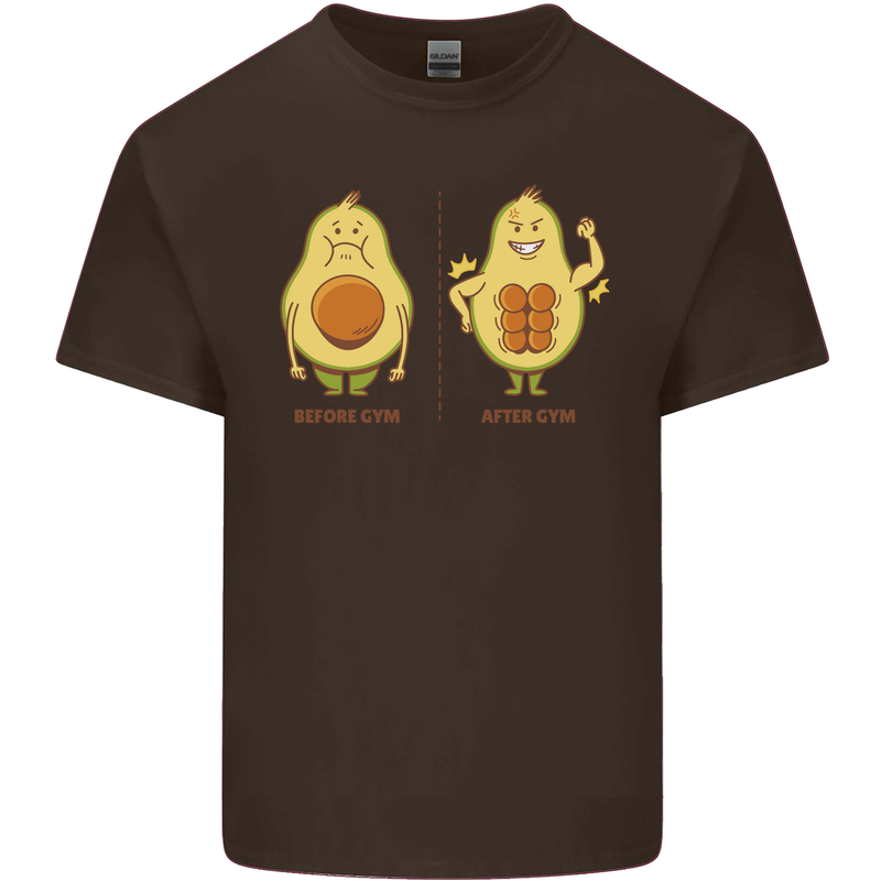Funny Advacado Gym Bodybuilding Fitness Kids T-Shirt Childrens Chocolate
