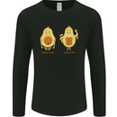 Funny Advacado Gym Bodybuilding Fitness Mens Long Sleeve T-Shirt Black