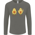 Funny Advacado Gym Bodybuilding Fitness Mens Long Sleeve T-Shirt Charcoal