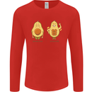 Funny Advacado Gym Bodybuilding Fitness Mens Long Sleeve T-Shirt Red