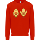 Funny Advacado Gym Bodybuilding Fitness Mens Sweatshirt Jumper Bright Red